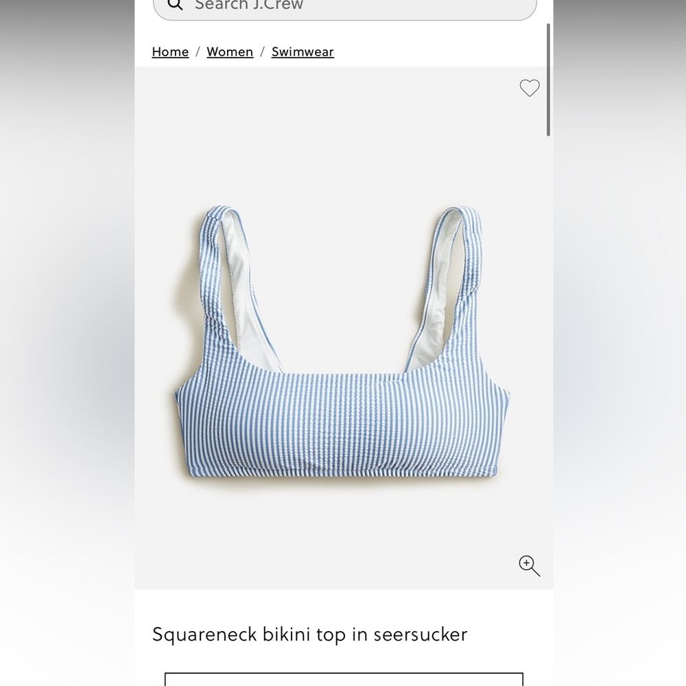 Women’s J. Crew Square Neck Bikini top and hipster bottoms
Medium